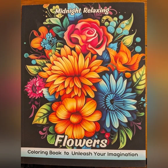 Set of 7 Floral Themed Adult Coloring Books - Picture 12 of 15